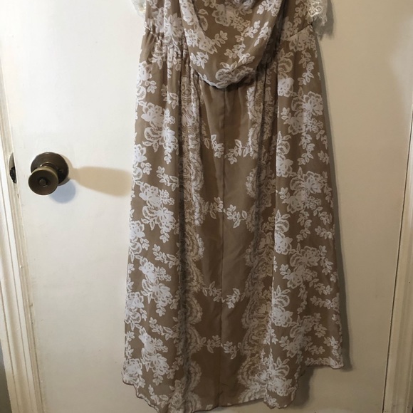 Studio Y Strapless Boho Style Dress XL with lace details Cottage core Coquette - Picture 7 of 8